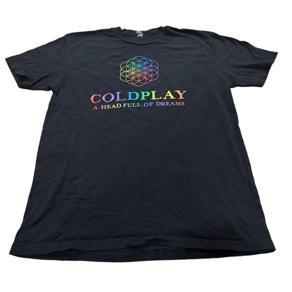 Coldplay 2016 tour t-shirt men’s medium rainbow pride men’s unisex medium tee - Picture 1 of 5